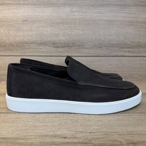 Vince Taro Loafers Suede Upper Chocolate Brown Moc Toe Men's Size 13 $350